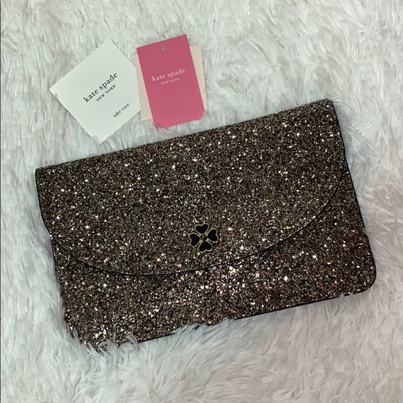 kate spade Handbags - Kate Spade Glitter Clutch (NWT)
